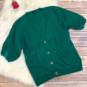 NWOT Talbots Green Sweater M